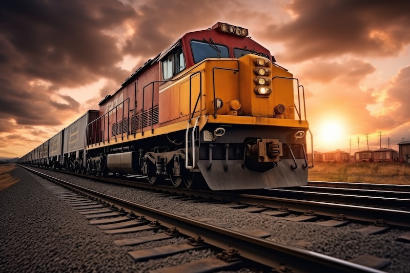 sepia tone locomotive