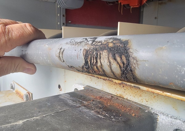 damaged pipe