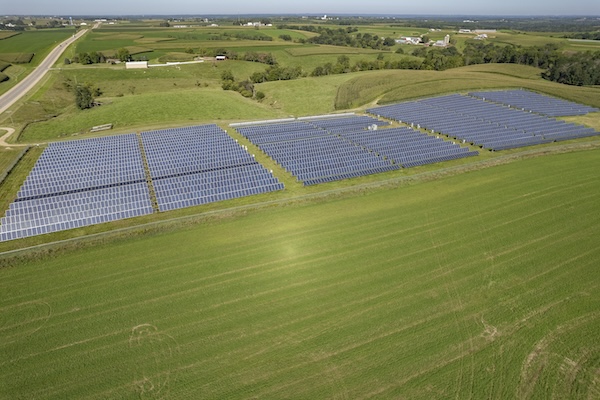 green solar field