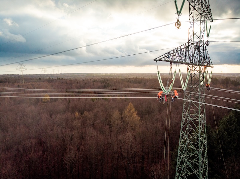 field and wires