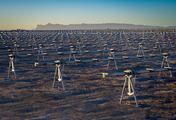 solar field at ground level