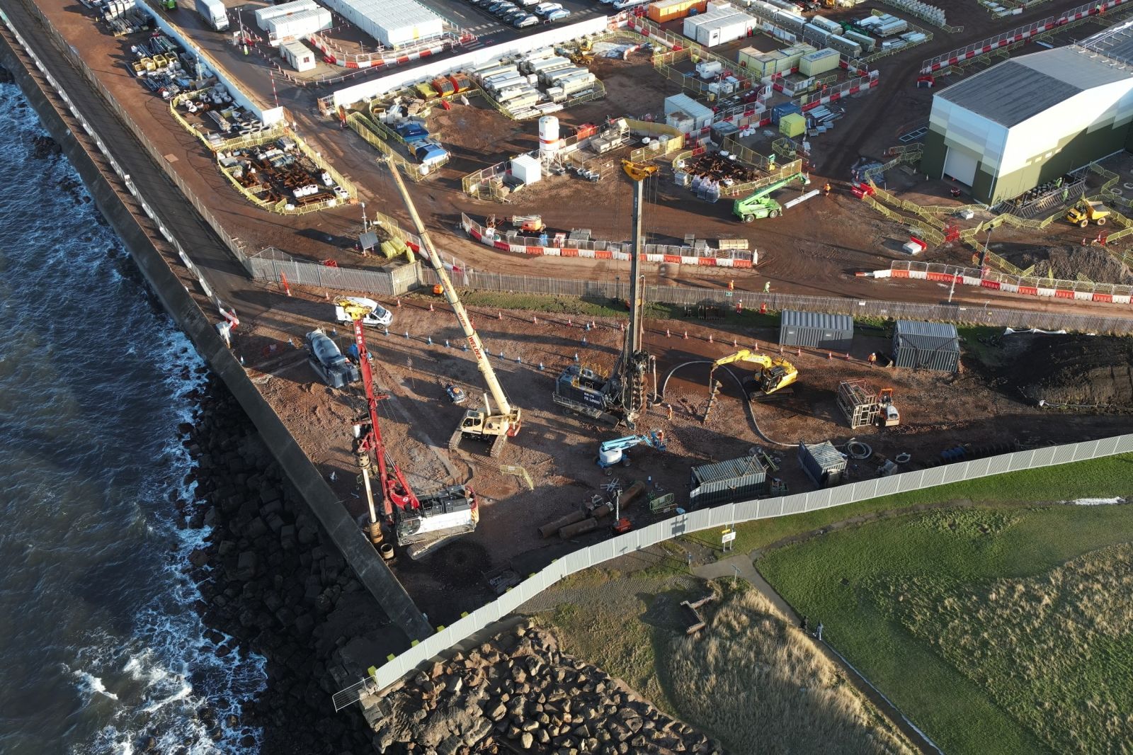 Aerial view of port