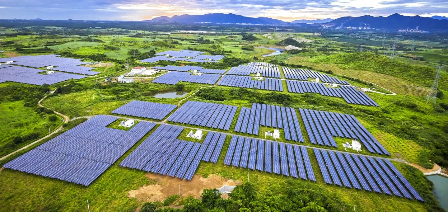 wide solar farm