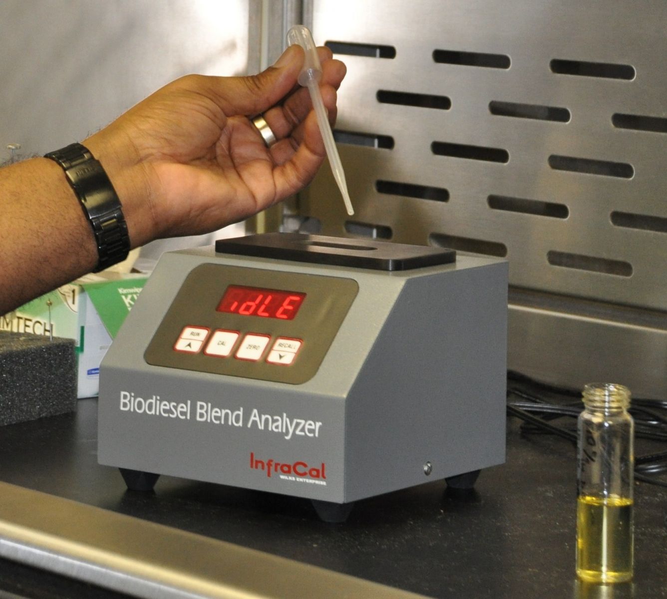 IR Spectra from a Wilks InfraSpec VFA-IR Spectrometer of different biodiesel concentrations