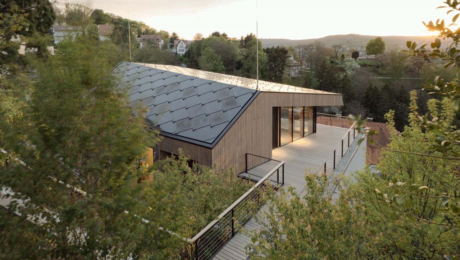 A SunStyle Solar Solar Roof on a Residential Property