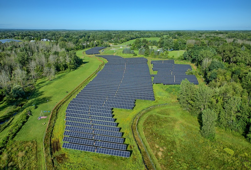 green solar field