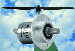 Rotary encoders are used to control turbine orientation and blade pitch.