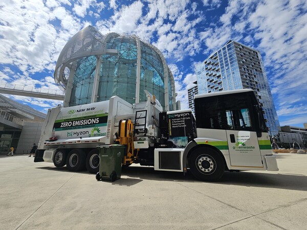 Hyzon Secures First Hydrogen Powered Fuel Cell Elelctric Refuse Truck Order in North American from Wast Industry Pioneer GreenWaste