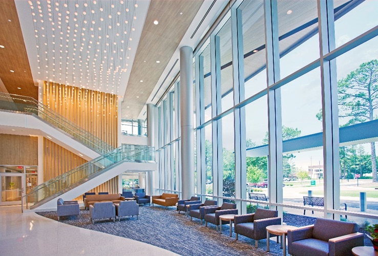 Tinted, High-Performance Vitro Glass Curtain Wall Delivers Performance and Aesthetics for North Carolina Cancer Center